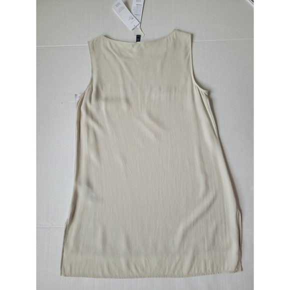 Eileen Fisher Sand Silk Sleevless Georgette Crepe Size XS $218 - Picture 3 of 9